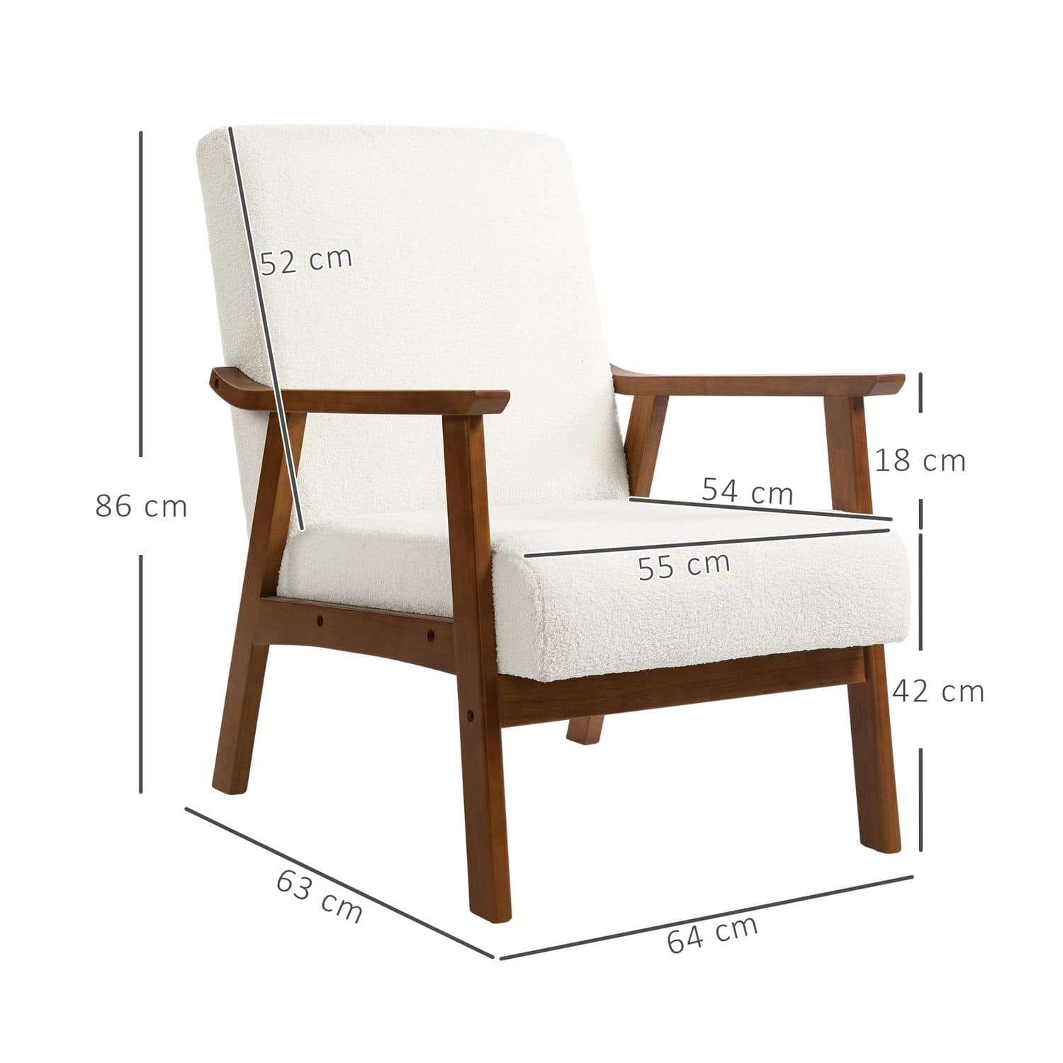 Mid Century Boucle Accent Chair - image 5