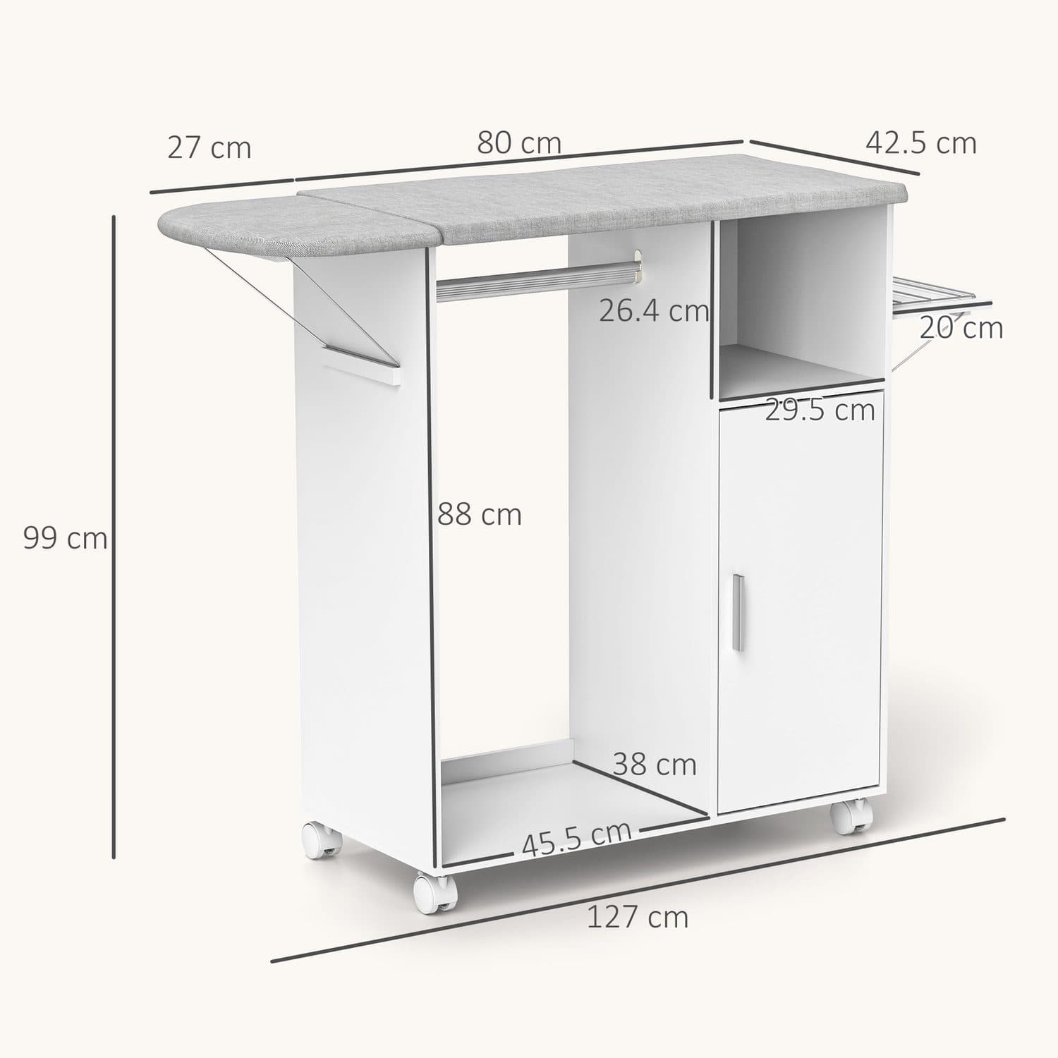 Rolling Ironing Cabinet - image 1