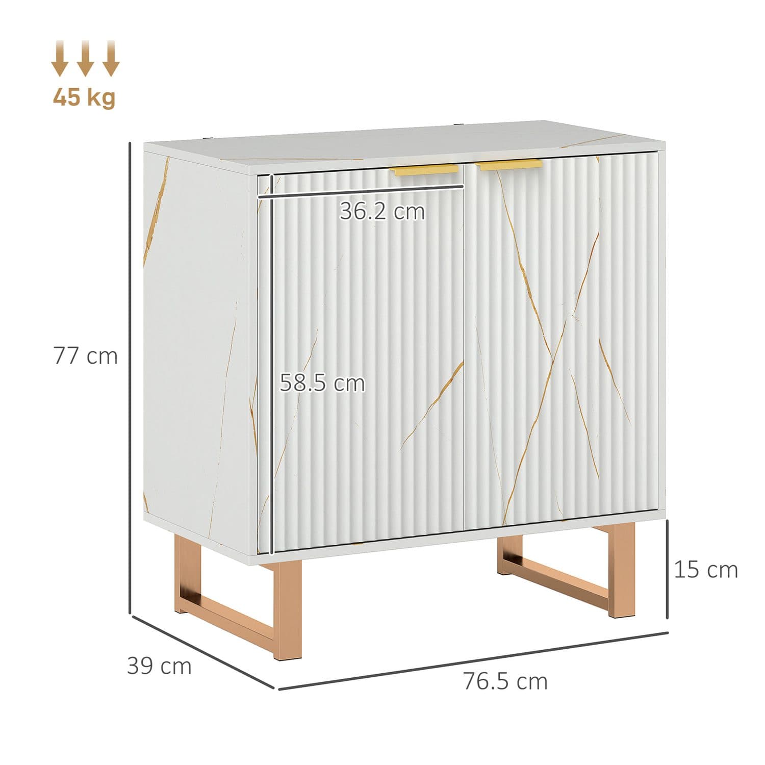 White & Gold Sideboard - image 1