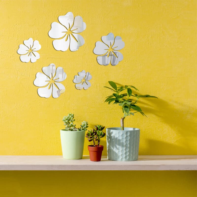 Reflective Flower Wall Stickers for Bright Decor - image 5