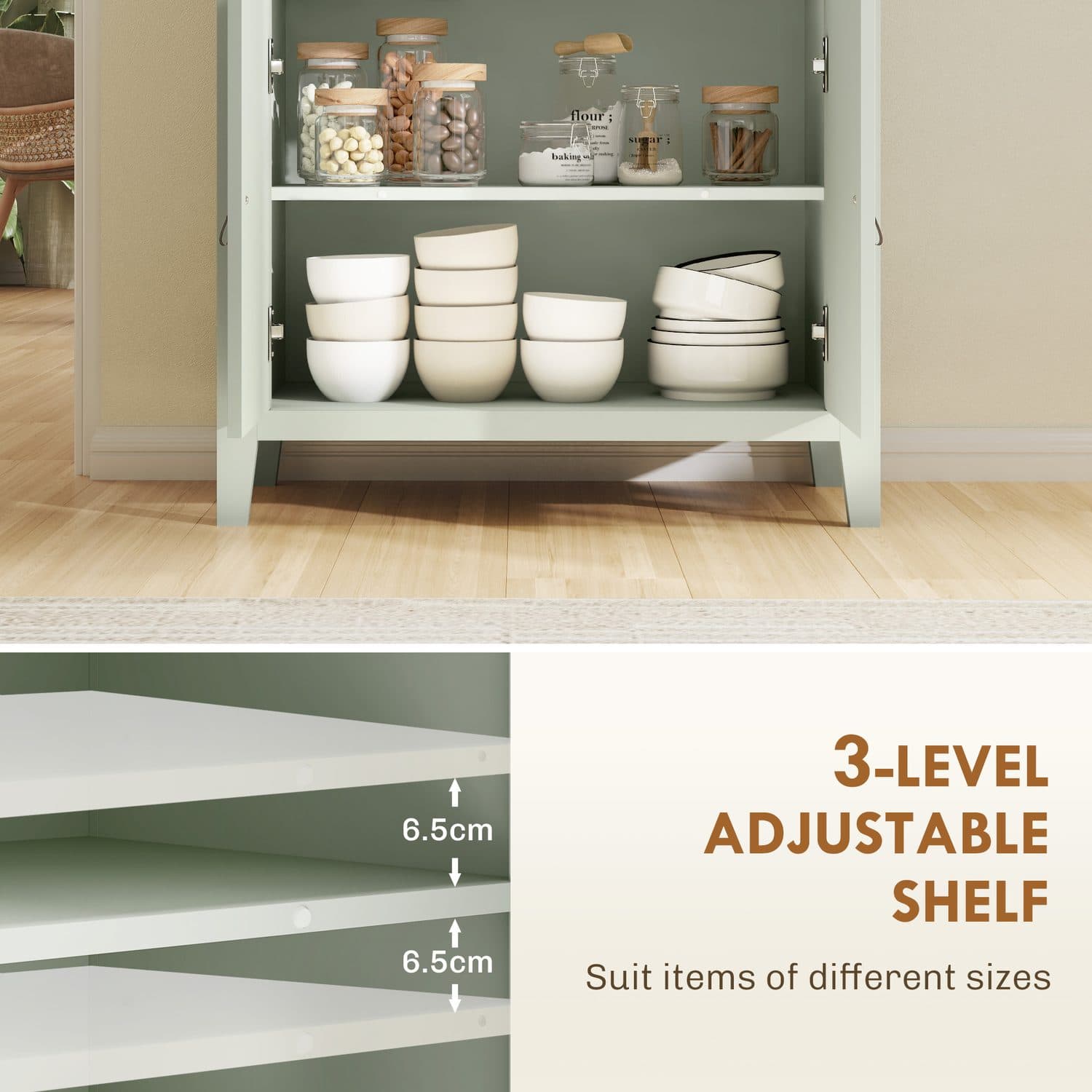 Light Green Farmhouse Sideboard - image 1