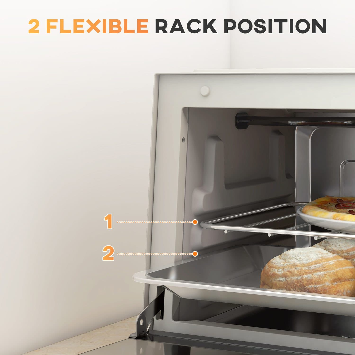 9-Litre Countertop Mini Oven with Temperature and Timer Controls - image 4