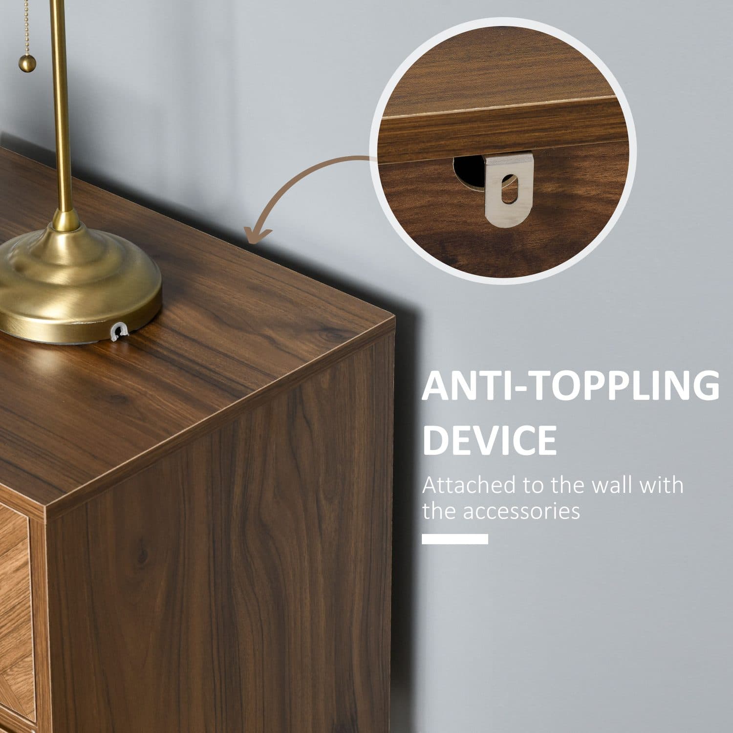Walnut Herringbone Bedside Tables - image 2