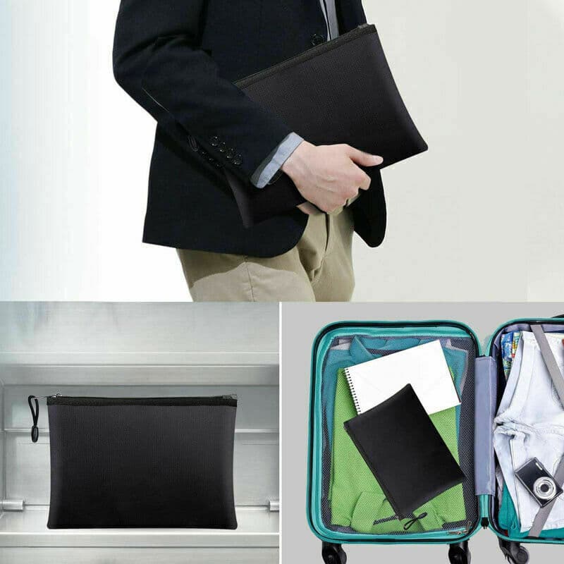 Black Fireproof Pouch for Documents, Cash and Valuables - image 4
