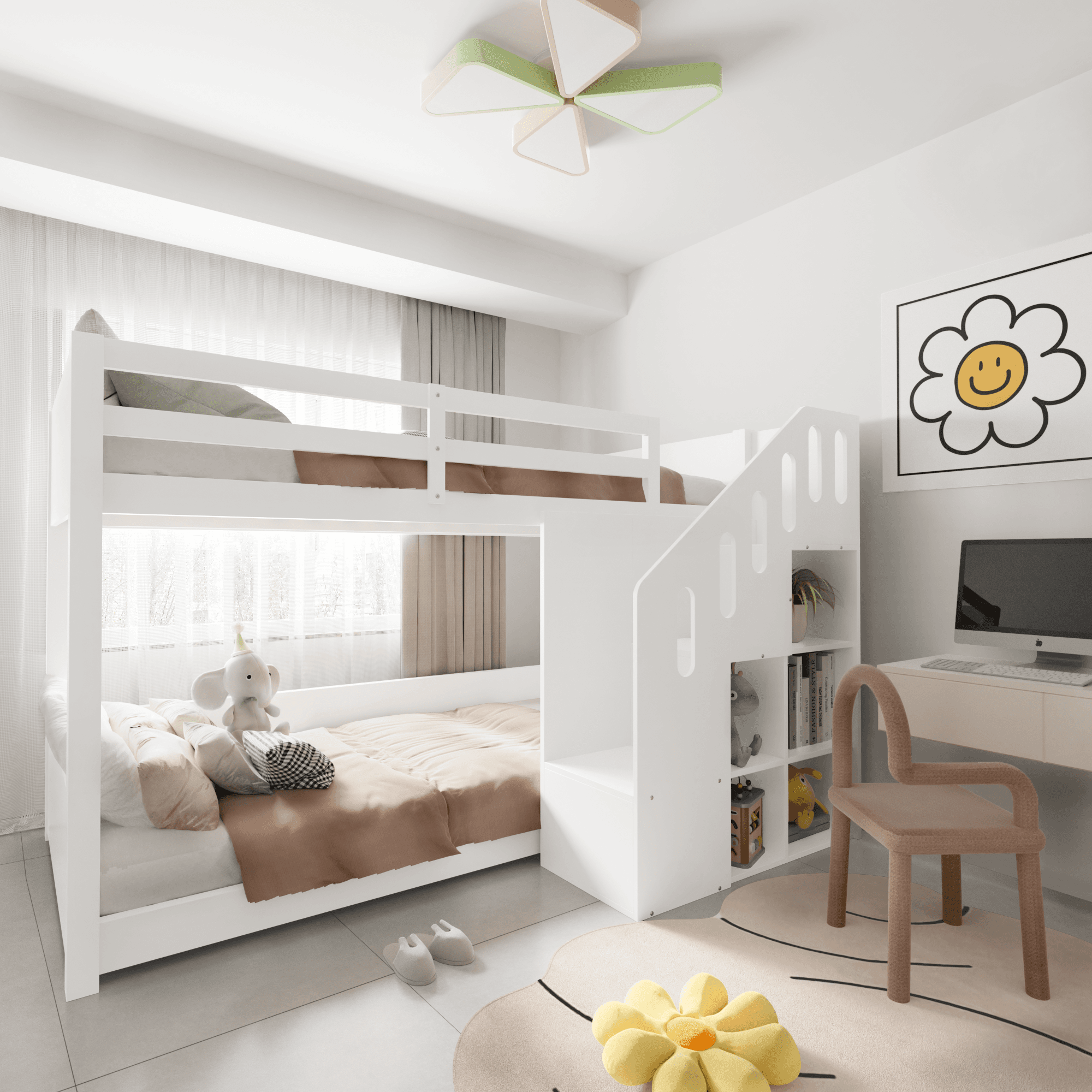 Smart Bunk Bed with Staircase Storage for Tidy Kids' Rooms - image 4