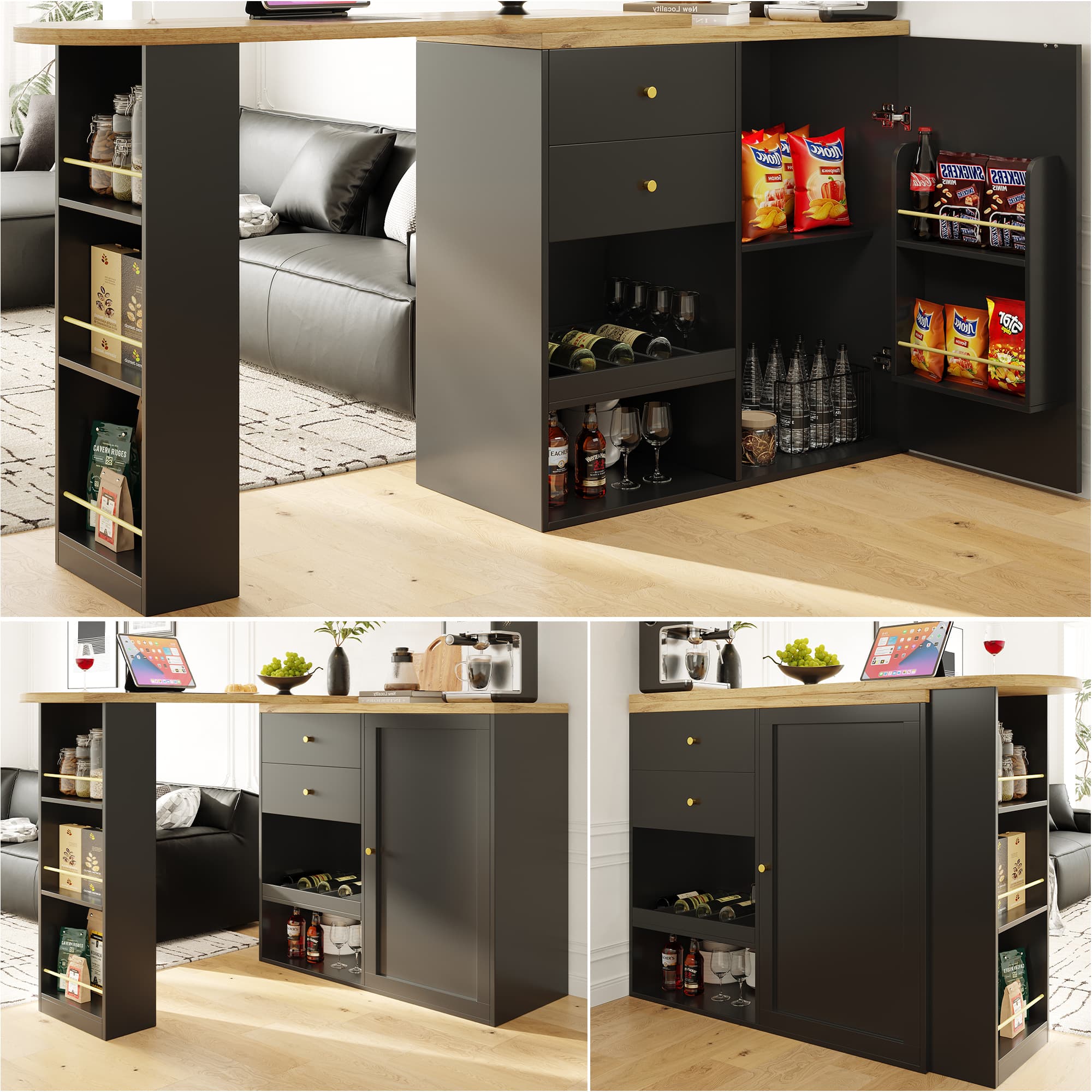 Swivel Bar Table with Clever Integrated Storage