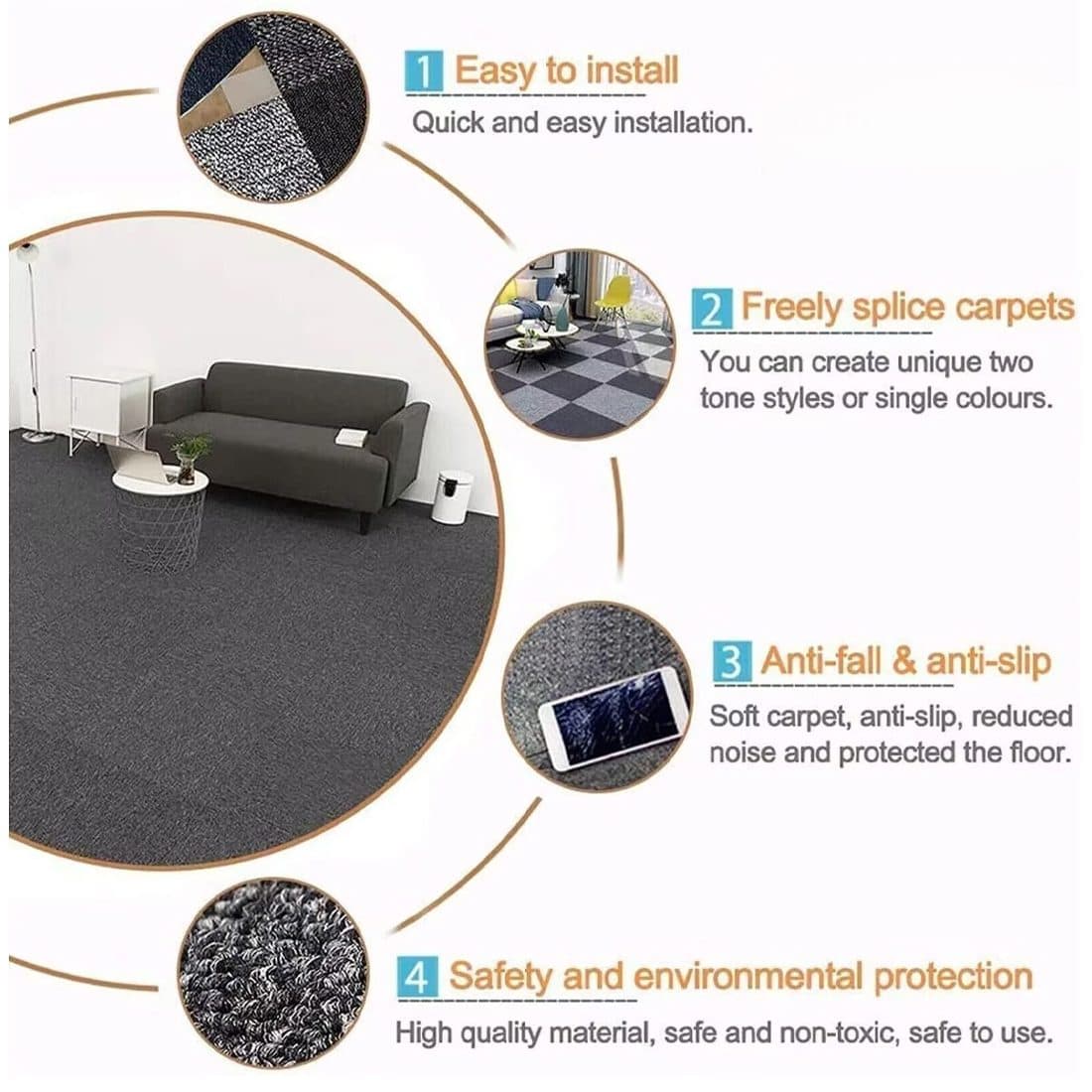 50x50cm Carpet Tiles - image 2