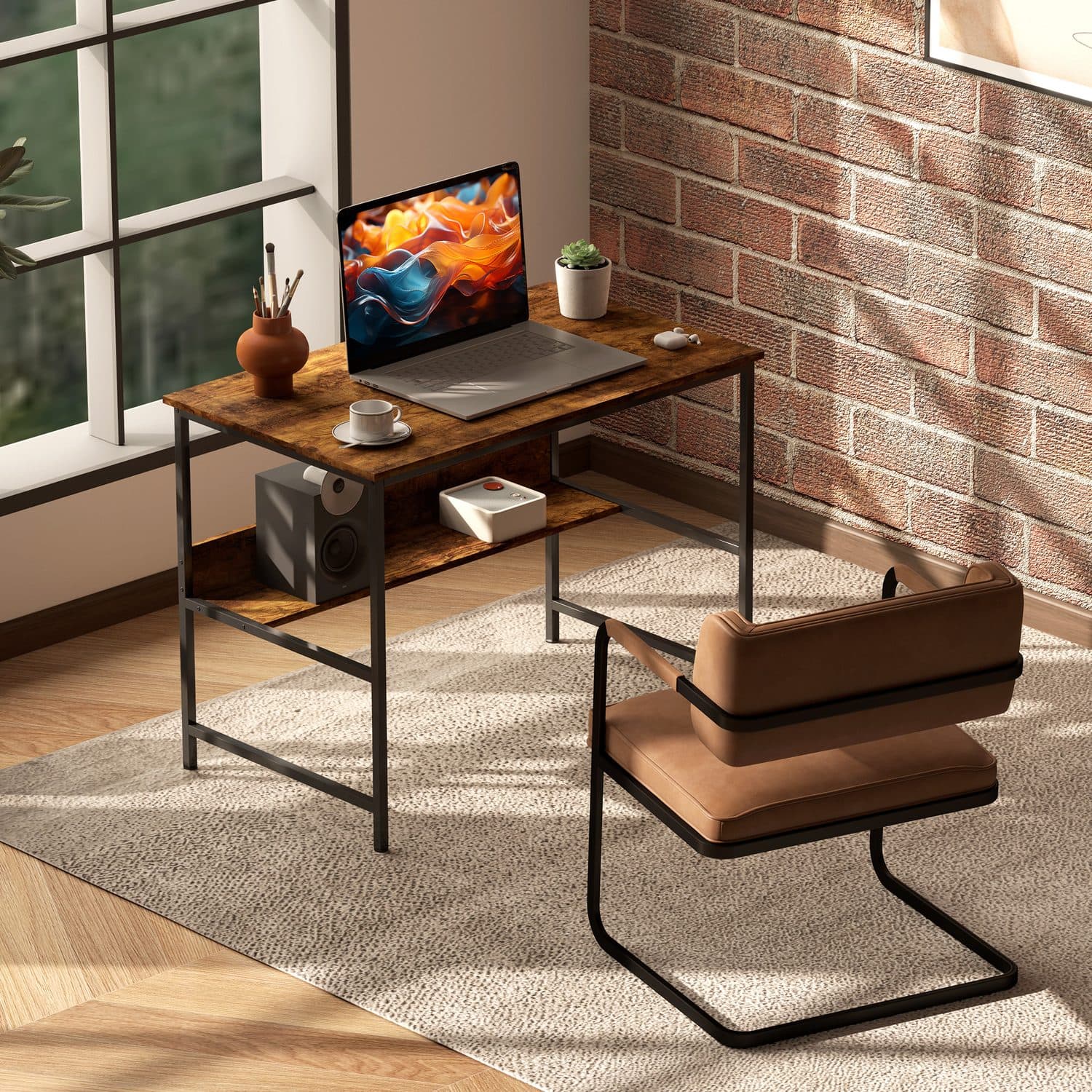 Rustic 2-Tier Desk - image 1