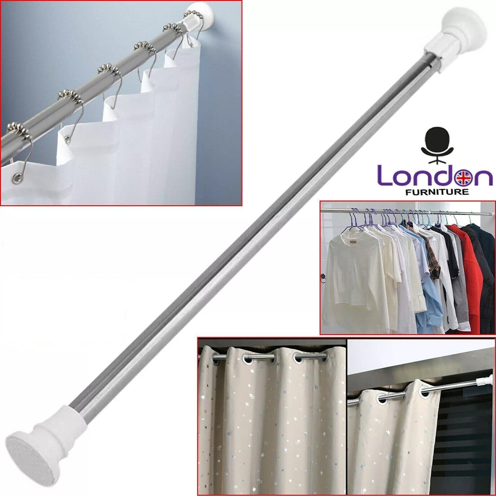 Heavy-Duty Extendable Pole for Showers, Windows & Wardrobes
