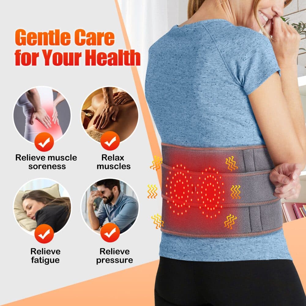 Heated Waist Belt with Vibration Massage - A