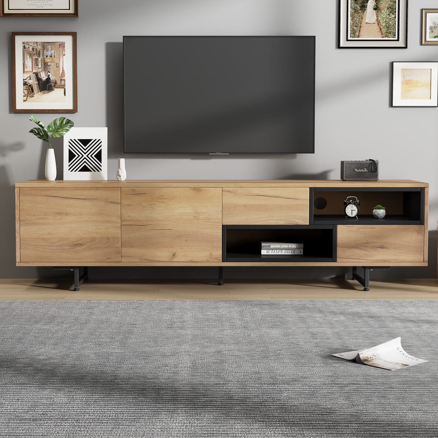 Villalta Home Natural Wood TV Unit - image 4