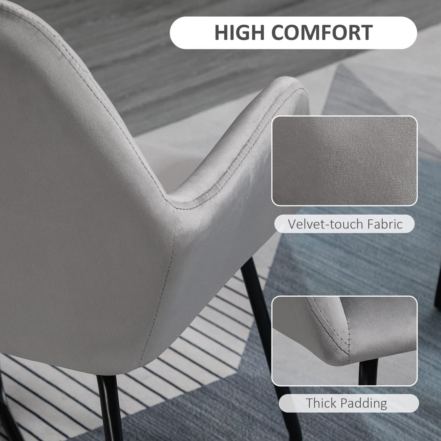 Grey Velvet Plisse Accent Chair - image 1