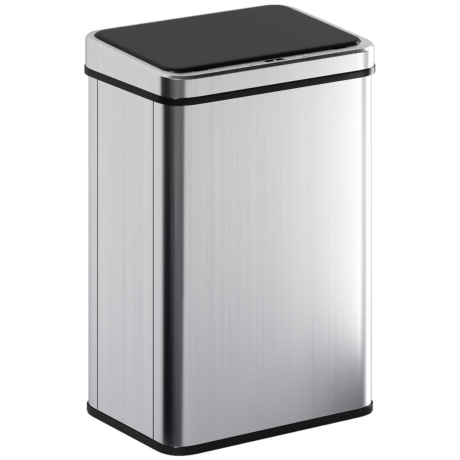 40L Silver Touchless Kitchen Sensor Bin - Silver