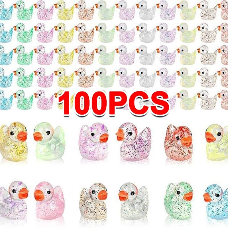 Tiny Glitter Ducks for Craft Displays and Decor - image 2