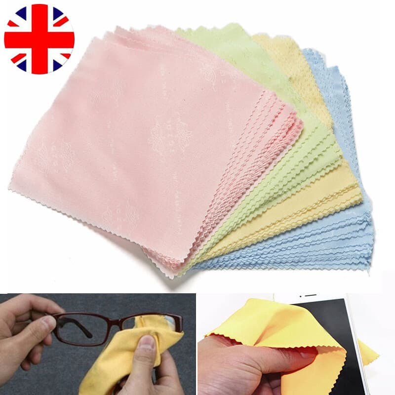 10 Microfibre Cleaning Cloths for Glasses, Phone Screens and Lenses - image 1