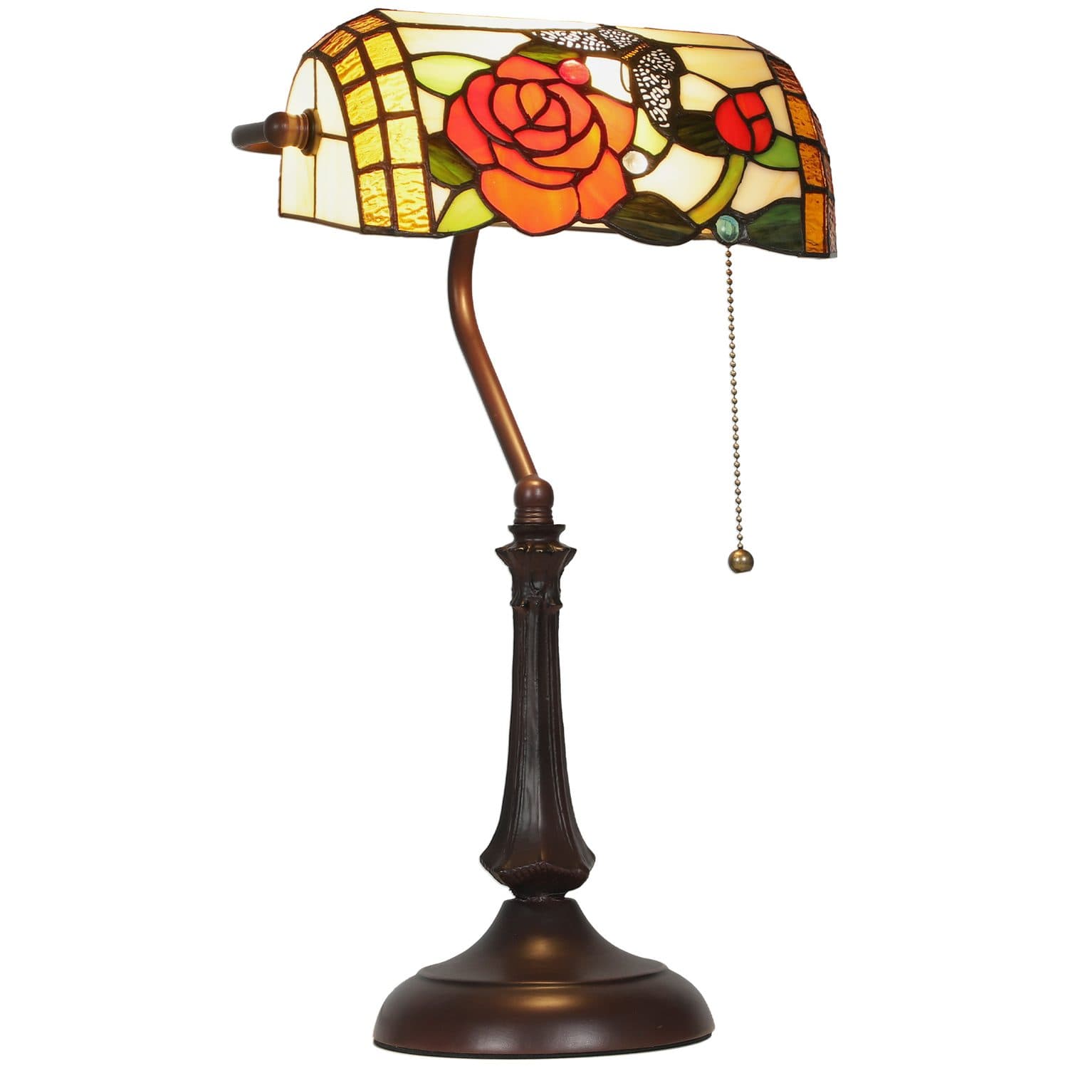 Tiffany-Style Rose Table Lamp