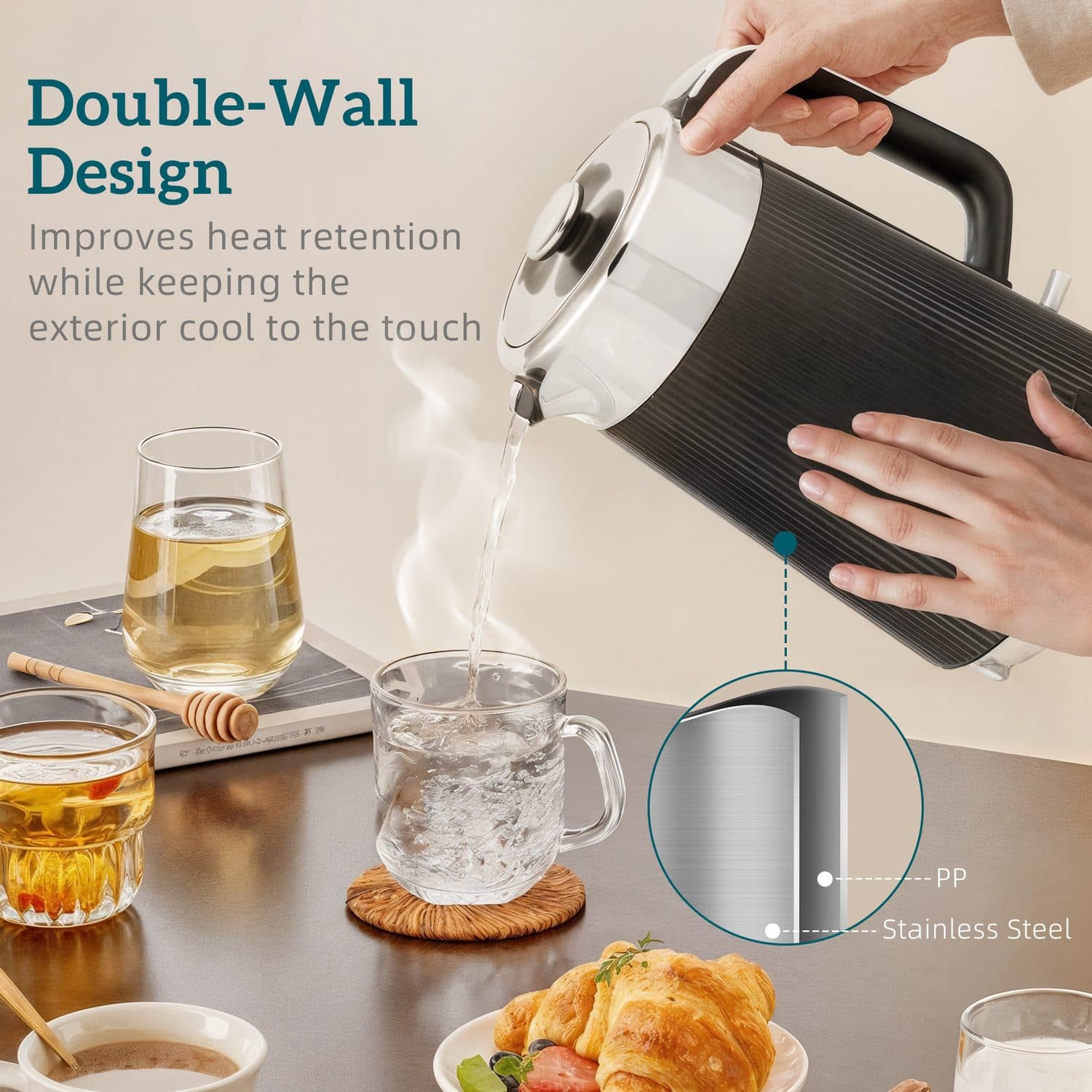 Black Kettle & Toaster Set - image 4