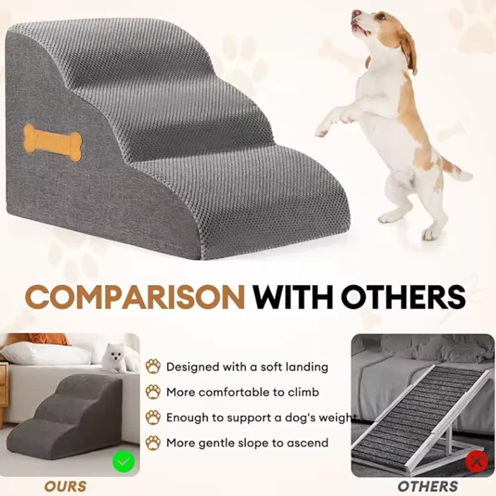 Foam Pet Stairs That Give Smaller and Older Pets Safe Access - image 1