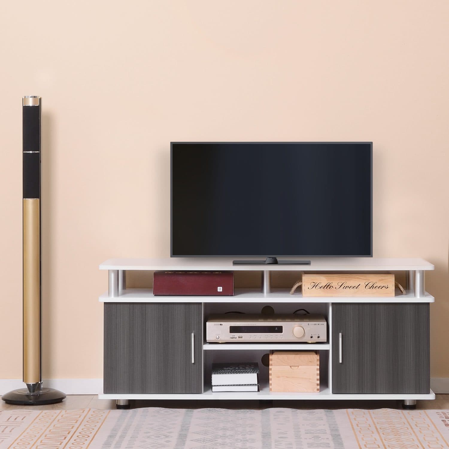 Grey & White TV Unit - image 4