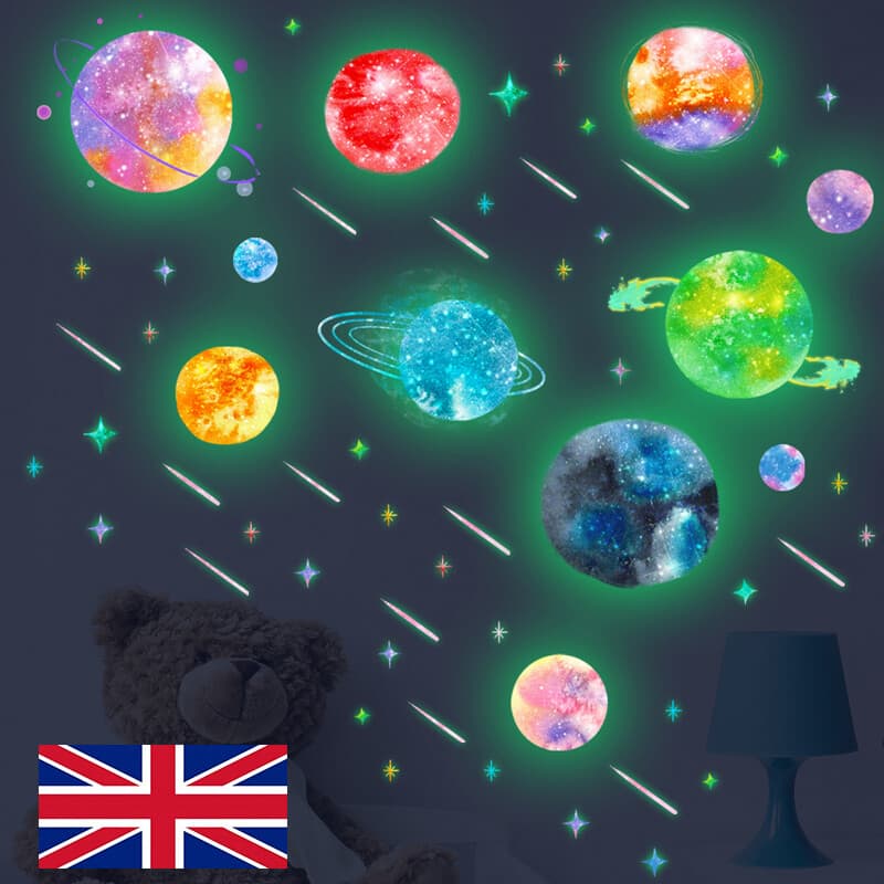 Glow in the Dark Planet and Star Wall Stickers - image 7
