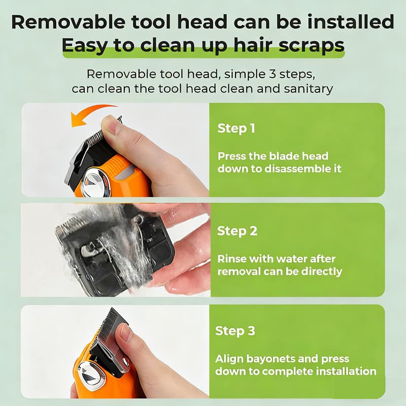 Cordless Pet Grooming Clippers with LED Light and 3-Speed Control - image 3