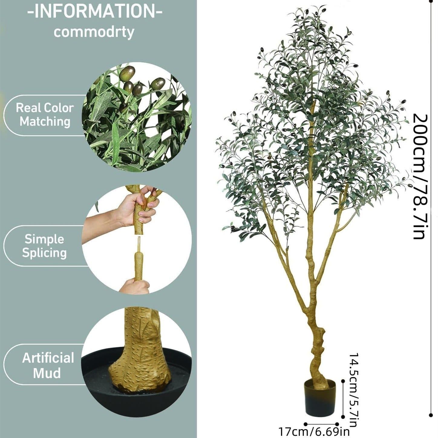 200cm Artificial Olive Tree - image 4