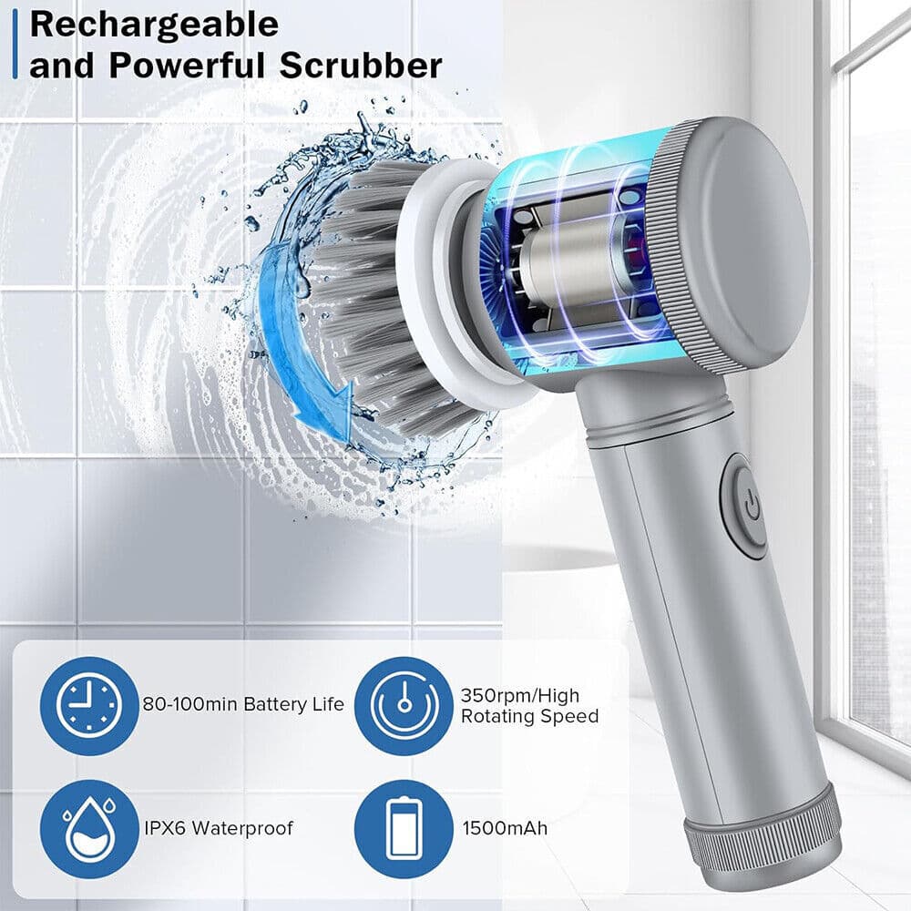 Rechargeable Electric Spin Scrubber for a Deeper Clean - image 3