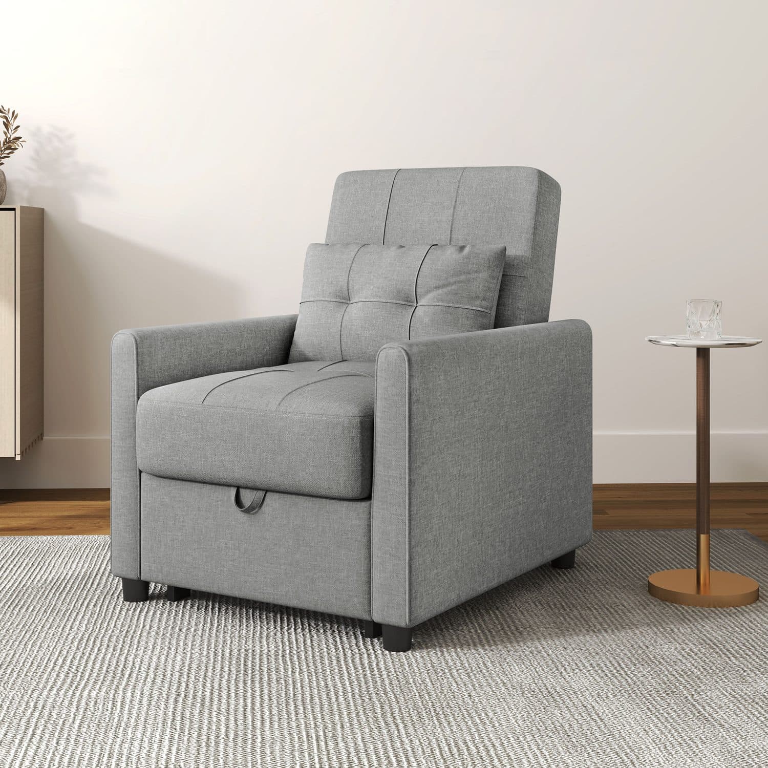 Light Grey Chair Bed - image 1