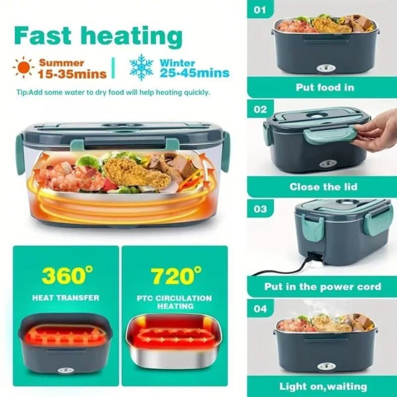 Electric Heated Lunch Box for Car and Home Use - image 5