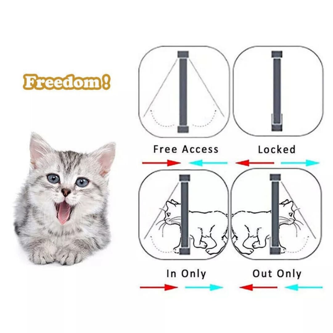 XL White Pet Door with Adjustable 4-Way Locking - image 5