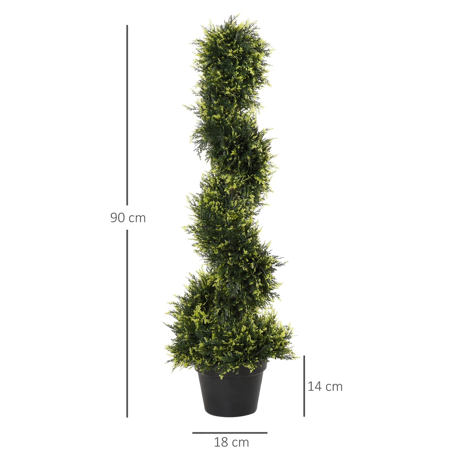 90cm Artificial Spiral Topiary Trees - image 1