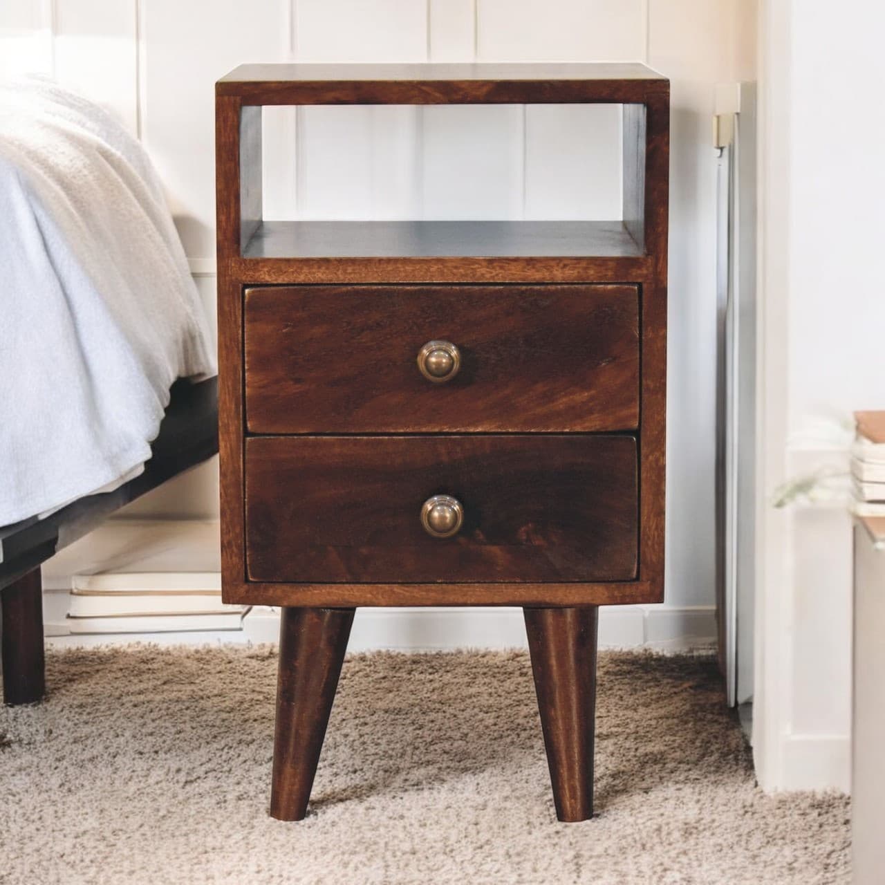 Handcrafted Walnut Bedside Table