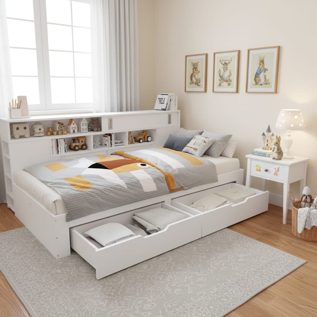 Villalta Home White Double Storage Sofa Bed for Effortless Organisation - image 1