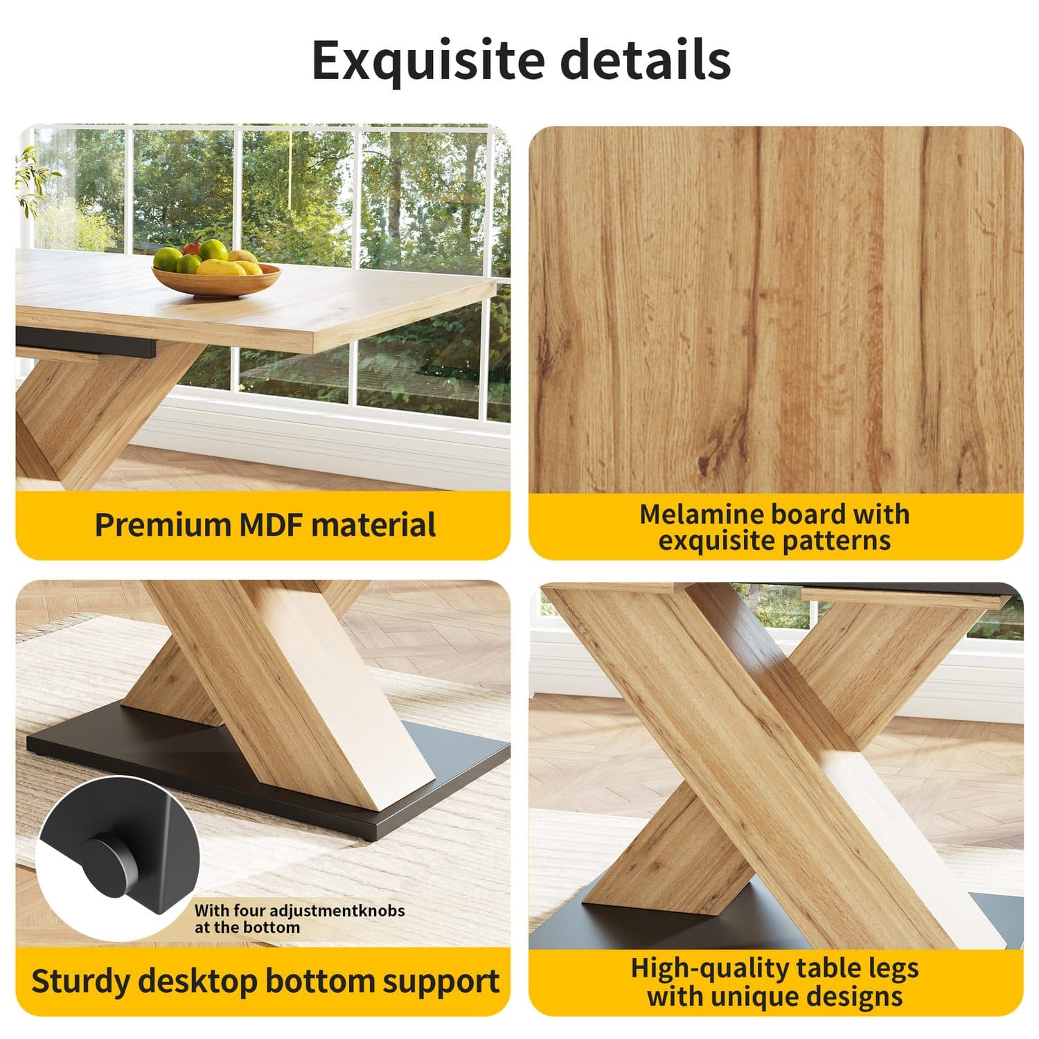 Villalta Home Extendable Wooden Dining Table - image 4