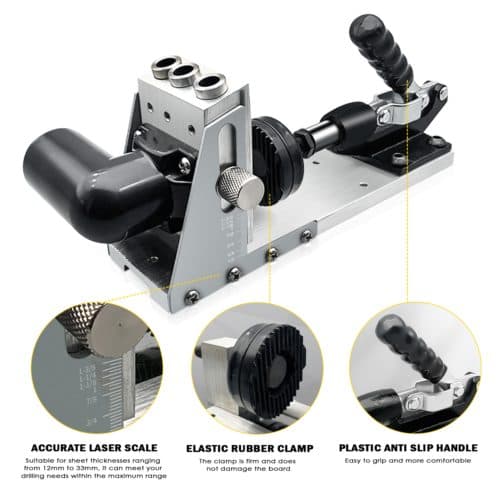 Metal Pocket Hole Jig Kit for Clean Wood Joints - image 3