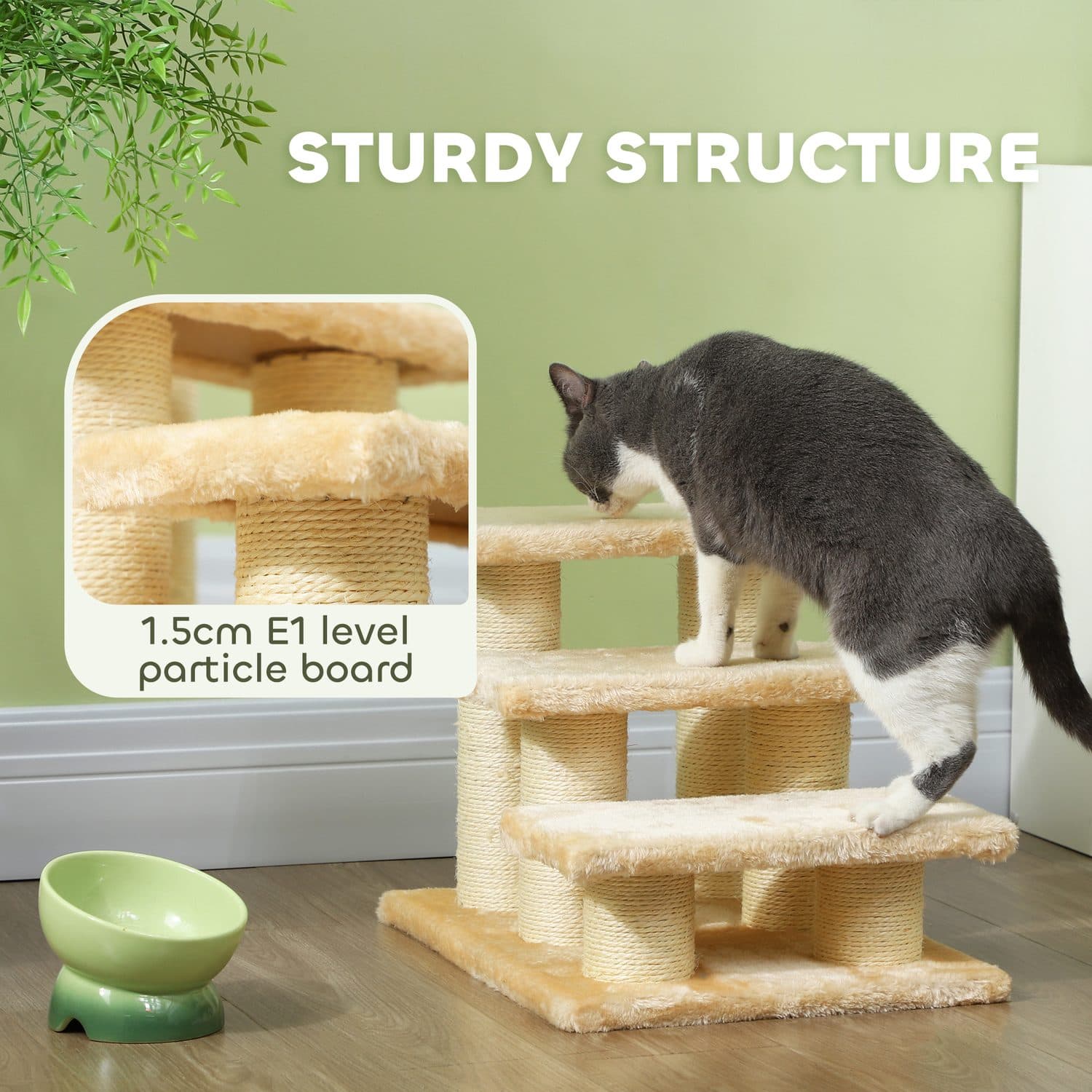 Pet Steps for Cats and Small Dogs with Sisal Scratching Posts - image 5