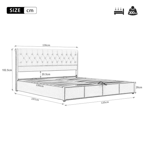 Upholstered Single Bed in Pink Velvet (3ft / 90x190cm) - image 3