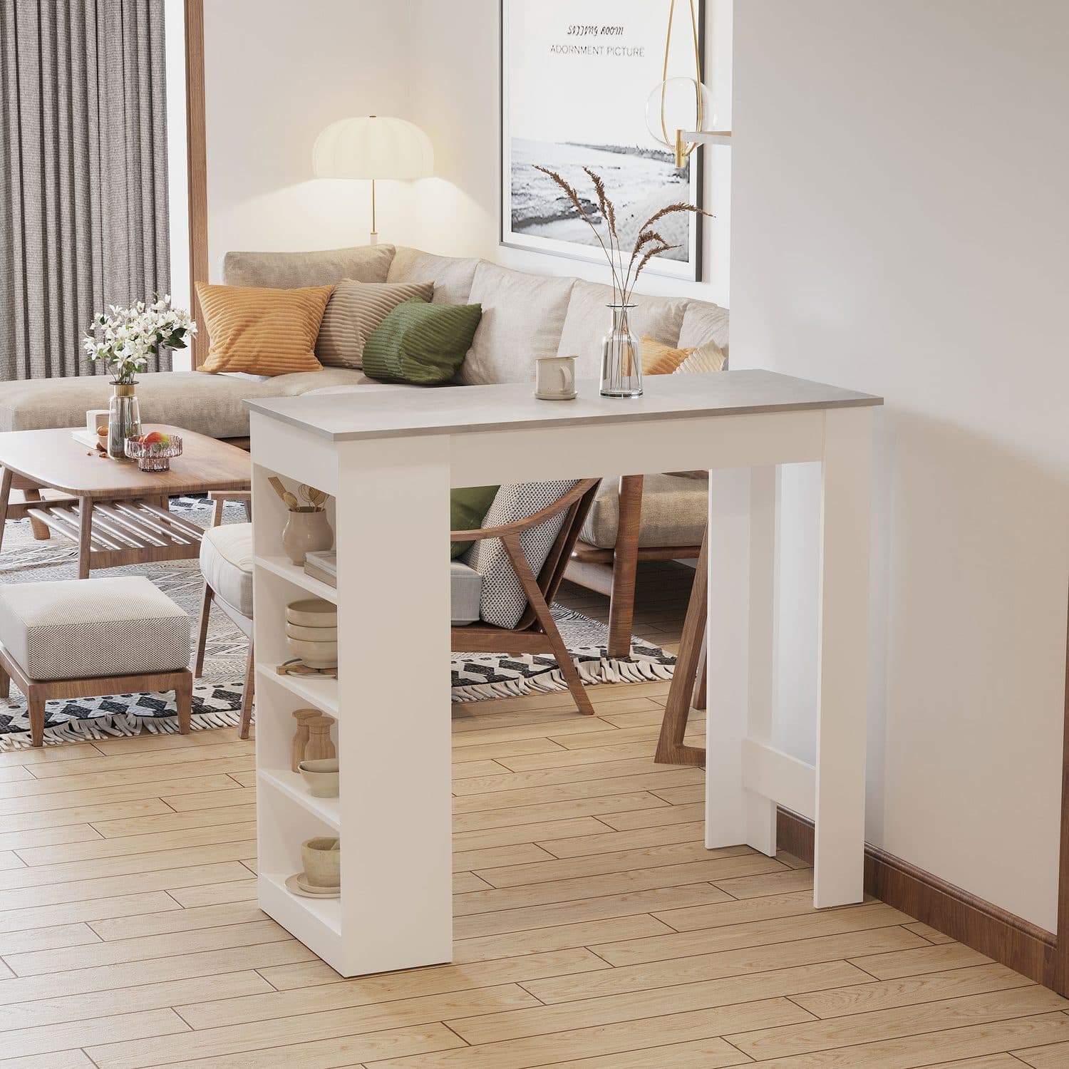 Grey Storage Bar Table - image 4