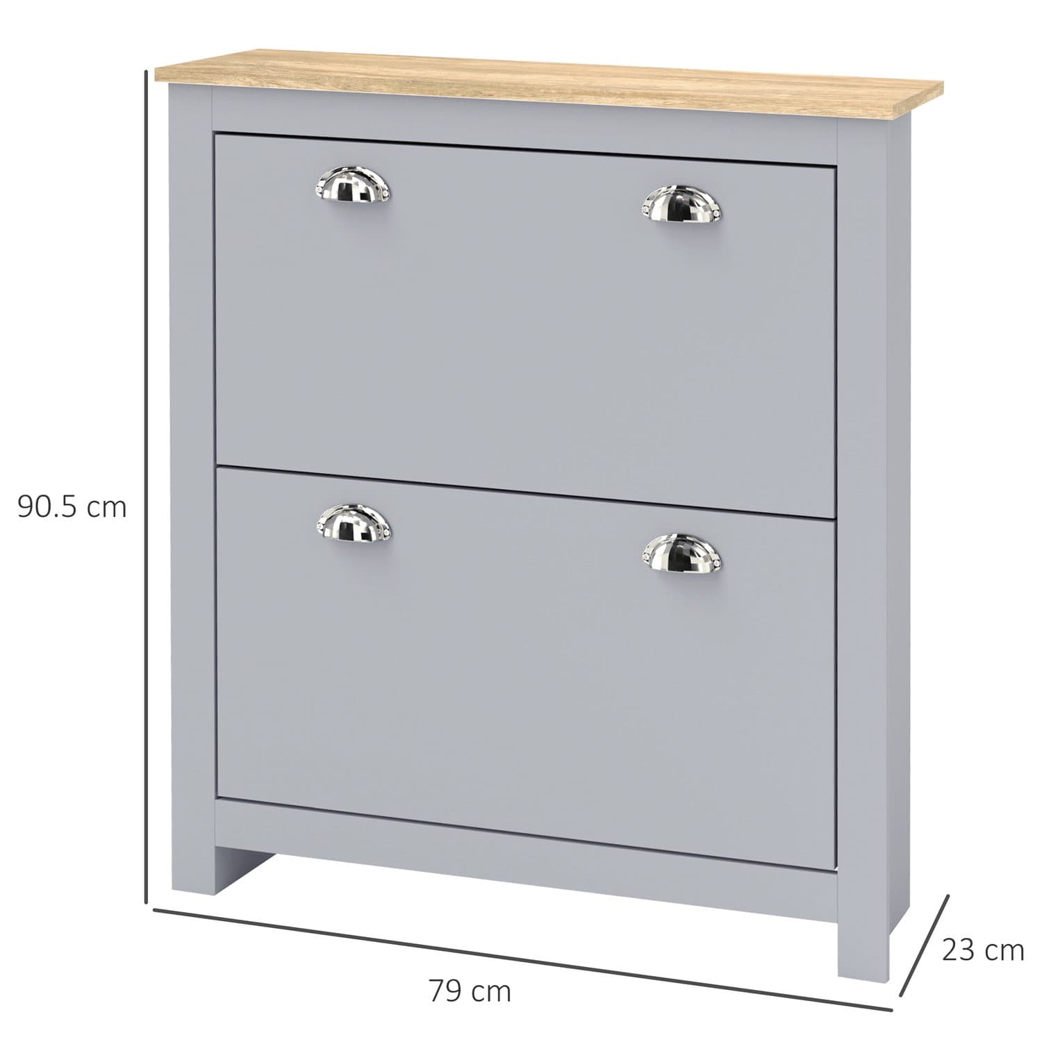 Grey Slimline Shoe Cabinet - image 3