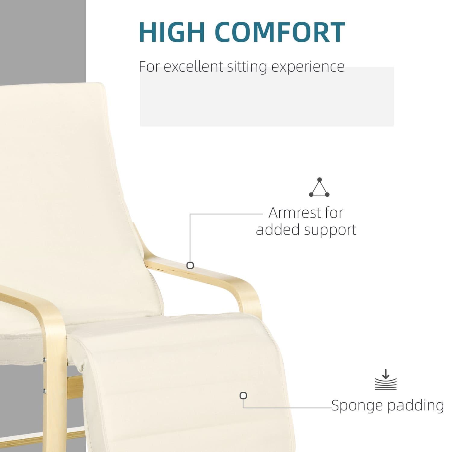 Cream White Lounge Armchair - image 5