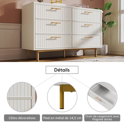 Ribbed 6-Drawer Sideboard - image 4