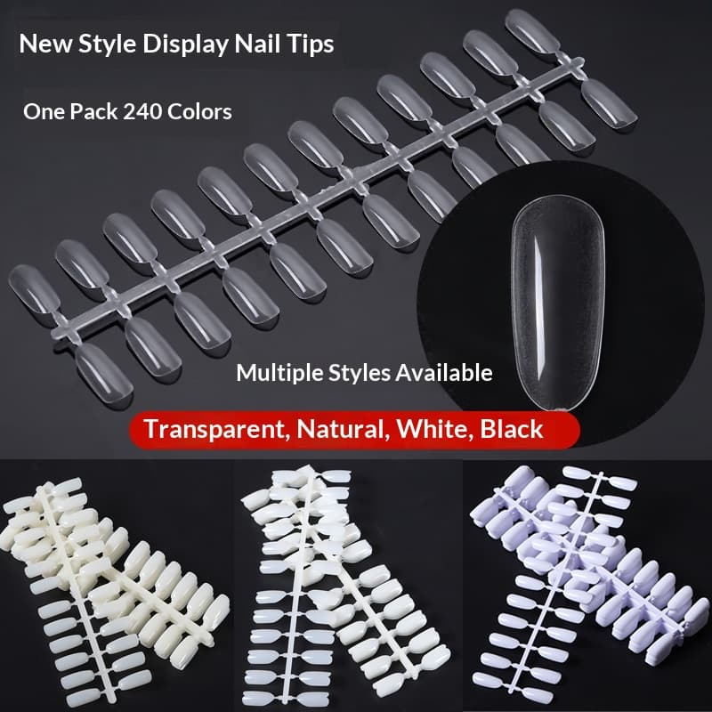 Nail Colour Display Cards, 240-Piece Set