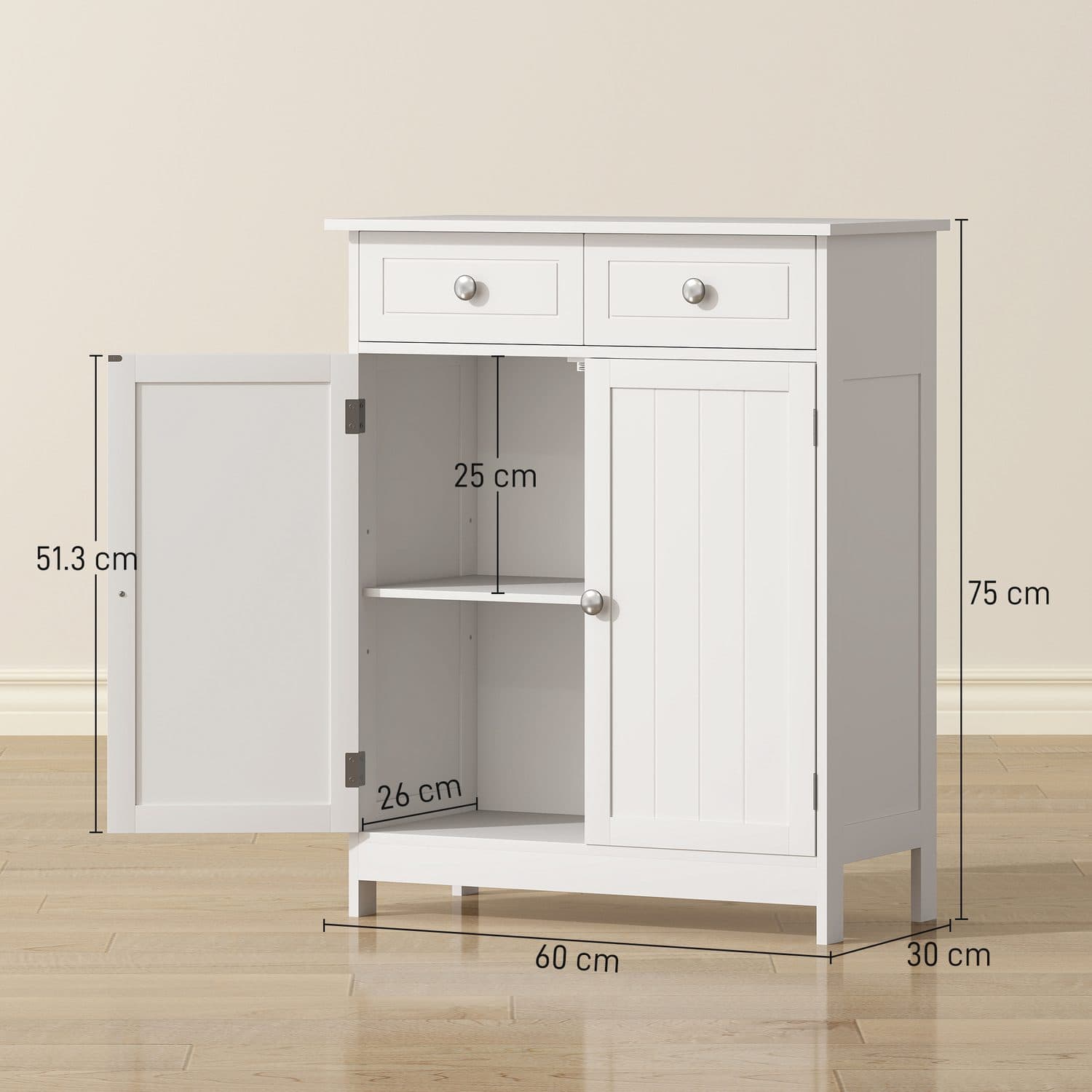 White Bathroom Cabinet - image 5