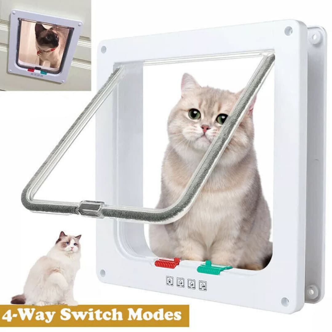 XL White Pet Door with Adjustable 4-Way Locking - image 6