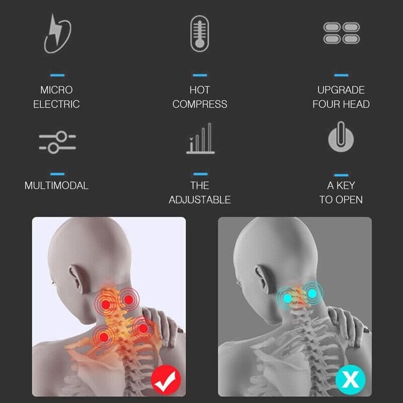 Electric Neck Massager with Heat and 3 Modes - image 5
