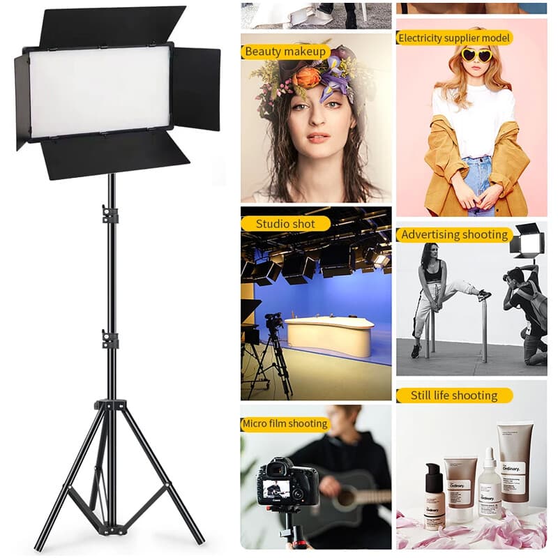 Professional LED panel light with adjustable barn doors - image 8