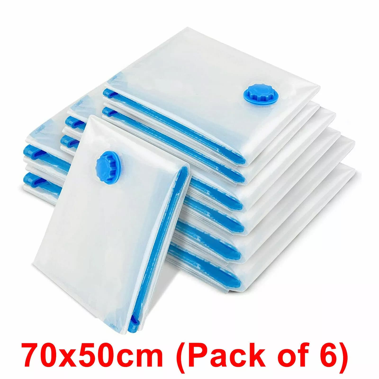 Six Vacuum Storage Bags for Reclaiming Wardrobe Space - Default