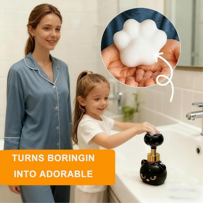 Black Cat Soap Dispenser with Built-In Bowl - image 6