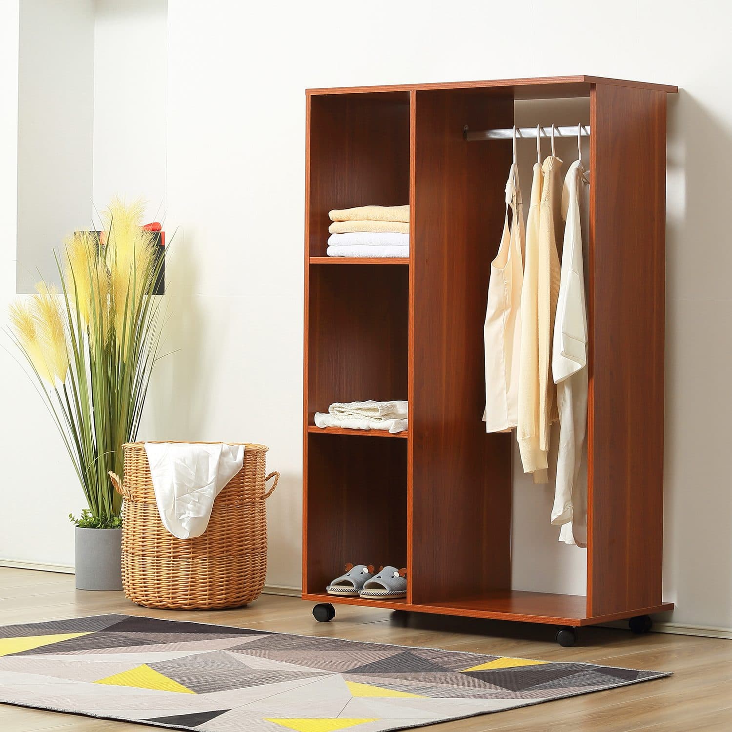 Walnut Mobile Open Wardrobe - image 4