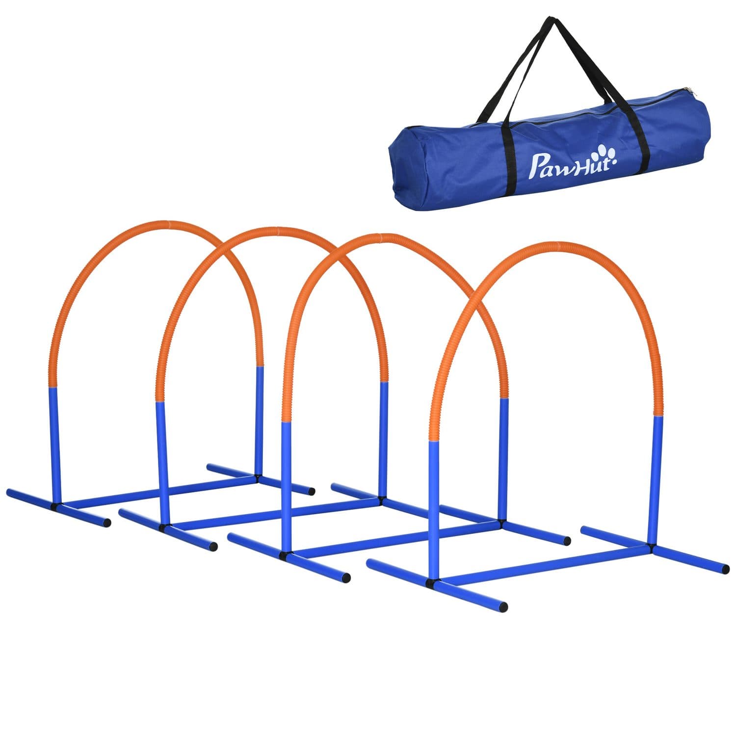 PawHut Dog Agility Set with Carrying Bag, Blue
